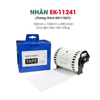 Nhãn in ek-11241 / chữ đen nền trắng / tương thích với nhãn brother dk-11241