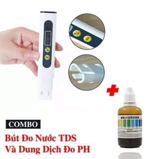  Combo bút thử nước sạch TDS đo chất lượng nước hiệu quả kèm dung dịch đo độ PH 10ml 