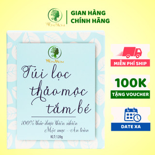 [ Giảm 35K - Đơn 339K ] Túi Lọc Thảo Mộc Tắm Bé, Ngăn Ngừa Rôm Sẩy Wonmom ( 10 Túi/ Hộp )