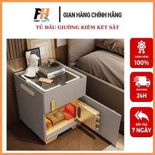 Tủ đầu giường, Tab đầu giường, tủ đầu giường thông minh tích hợp két sắt mini, sạc điện thoại, tủ đầu giường mini M117