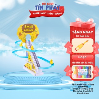Đồ chơi cầu trượt Vịt vàng leo cầu thang có nhạc, âm thanh vui nhộn kèm đèn nhấp nháy cho bé - DCTP