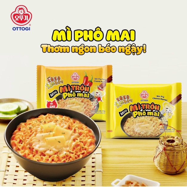 Mì Trộn Phô Mai Kiểu Hàn Quốc Ottogi