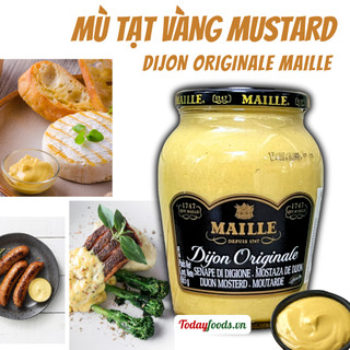 Mù tạt vàng mustard dijon originale maille 865g | hợp ăn steak, xúc xích, bánh mì