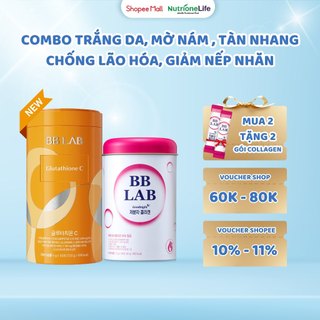 Combo BB LAB Collagen, Glutathione C Trẻ Hóa Làn Da, Chống Lão Hóa, Mờ Nám, Tàn Nhang  30 Gói- 30 Gói/Hộp