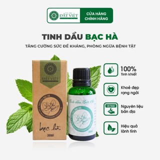 Tinh dầu Bạc Hà Nguyên Chất Đất Việt 100% Organic giúp thư giãn, giảm mệt mỏi