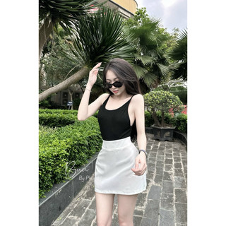 Set đầm nữ hở lưng sâu áo bodysuit sexy mix cv dáng A basic a5