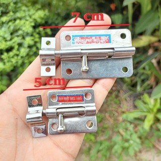 Chốt cửa ngang inox 5cm và 7 cm