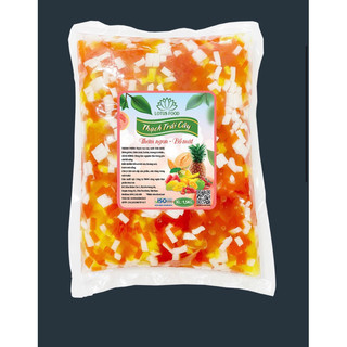 Thạch rau câu trái cây 3 màu hoa sen 1kg5