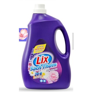Nước giặt Lix sạch thơm hương ngàn hoa chai 3.3kg