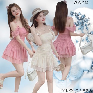 [Jyno Dress] Đầm WAYO thiết kế 2 dây đính nơ voan cao cấp đi biển du lịch xinh đẹp