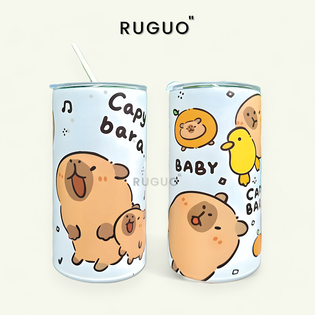 Ly Giữ Nhiệt Iced Americano CAPYBARA 600ml Inox 304