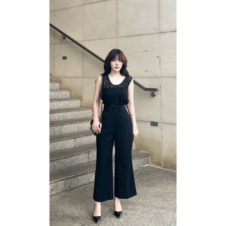 YU CHERRY | Quần nữ suông cập vừa, thiết kế cách điệu 2 nút Ali Pants 1 YQ025