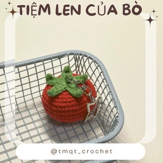 Móc khoá quả cà chua bằng len - handmade🧶