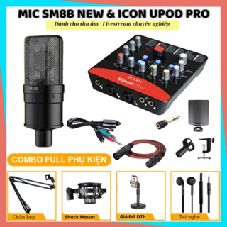 Mic Thu Âm | Bộ Combo Sản Phẩm  Sound Card ICON UPOD PRO & Mic TAKSTAR SM8B New Hát Karaoke, Thu Âm Chuyên Nghiệp