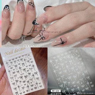   Giá rẻ nhất  Sticker nơ 3D mã DH 634 hình dán móng các mã nơ dài ngắn - Đồ Nail Rẻ Linh anh 