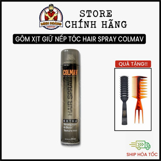 Gôm xịt giữ nếp tóc Colmav, keo xịt tóc Colmav 360ml hàng chính hãng