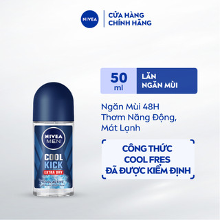 Lăn Ngăn Mùi NIVEA MEN Cool Kick Mát Lạnh - Thơm Năng Động (50 ml) - 82886