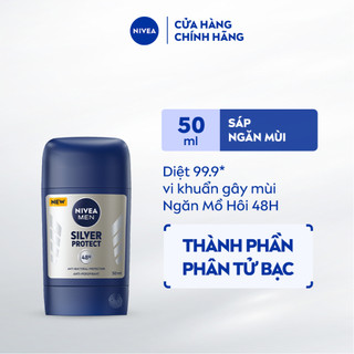 Bộ 4 Sáp Ngăn Mùi NIVEA MEN Phân Tử Bạc (50 ml) - 83181