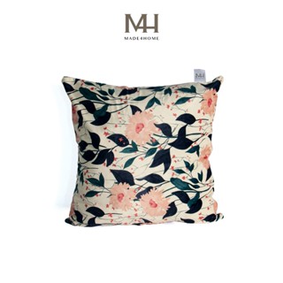 Vỏ gối vải in nhung Melva họa tiết hoa lá Made4Home size 45*45cm