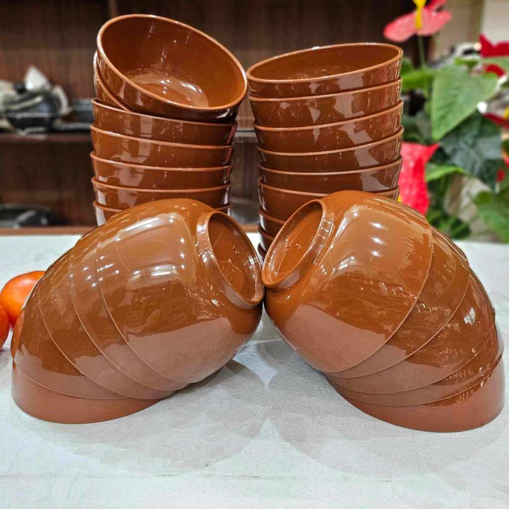 (GIÁ SỈ 50,100 cái) CHÉN CƠM NHỰA PP màu Nâu đậm. Nhựa dẻo, bền, an toàn. Hàng VN