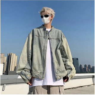 Áo Khoác Jeans Demin, Dáng Crop From Rộng Thời Trang Unisex