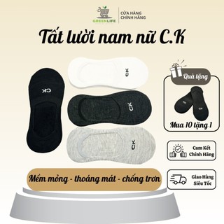 Tất lười nam nữ, combo 5 đôi tất vớ c.k thể thao dệt lưới thoáng khí