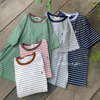 [RÁCH STORE] Áo Thun - 7958 - Thêu Ngựa - Kẻ Ngang