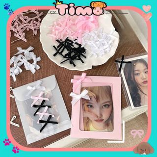 Nơ ruy băng trang trí set 10 cái diy đồ decor toploader túi gói card xinh timo gq37
