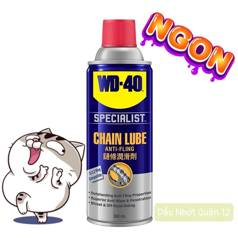 Dưỡng Sên Bám Siêu Chắc Đi Mưa Không Trôi WD40 Specialist Automotive Chain Lube 360ml - Made In USA
