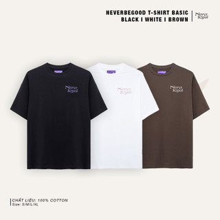Áo thun Neverbegood form rộng unisex T - Shirt Basic