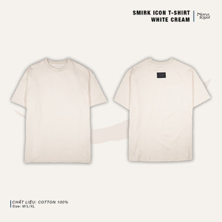 Áo thun unisex Neverbegood Smirk Icon Tshirt Cream