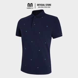 Áo polo nam có cổ ngắn tay Insidemen họa tiết độc đáo, áo nam công sở chất liệu cotton thoáng mát - IPS009S3
