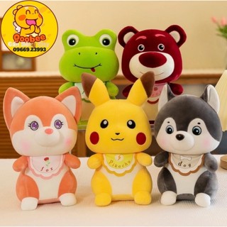 Gấu Bông Nhỏ Các Mẫu 20-25cm - Thú bông Gấu Dâu Lotso Cute chó mèo lợn heo bơ cá lena xinh teddy mini mềm cho bé