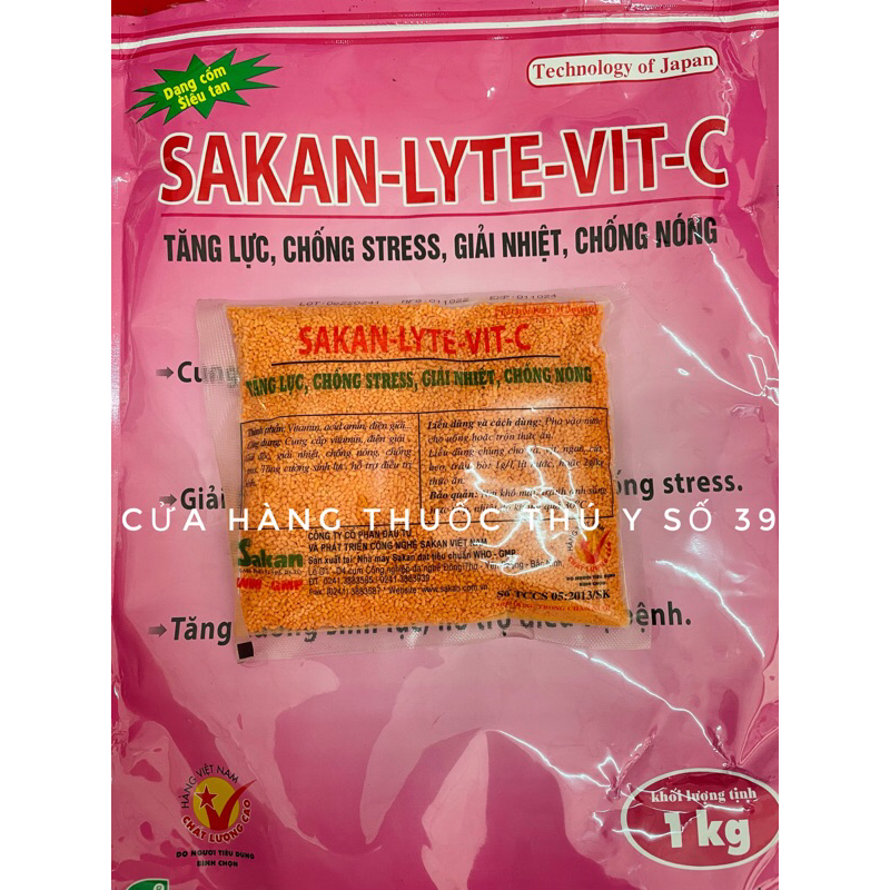 Điện giải SAKAN-LYTE-VITC gói 100g dùng cho vật nuôi