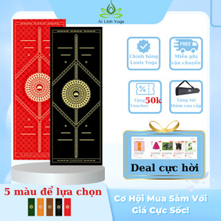 Thảm yoga chống trượt cao cấp Louis Yoga chất liệu cao su tự nhiên có đường định tuyến Louis Lucky