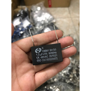 10 con tụ quạt 1,5uf/450vac đen 2 chân kim