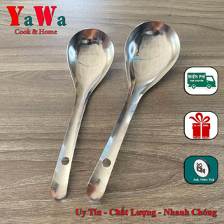 Môi canh inox, muỗng canh, vá múc cơm inox cao cấp dày dặn sáng bóng