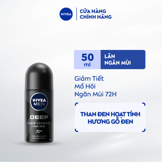 Lăn Ngăn Mùi NIVEA MEN Deep Than Hoạt Tính (50 ml) - 80031