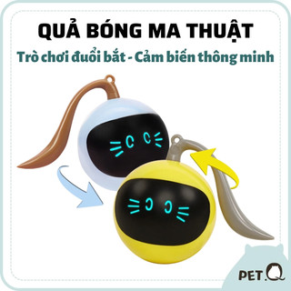  Bóng đồ chơi cho mèo FOFOS Đồ chơi banh tròn ma thuật cho mèo Cảm biến tự động Đèn LED Đuổi bắt vui nhộn giám stress 