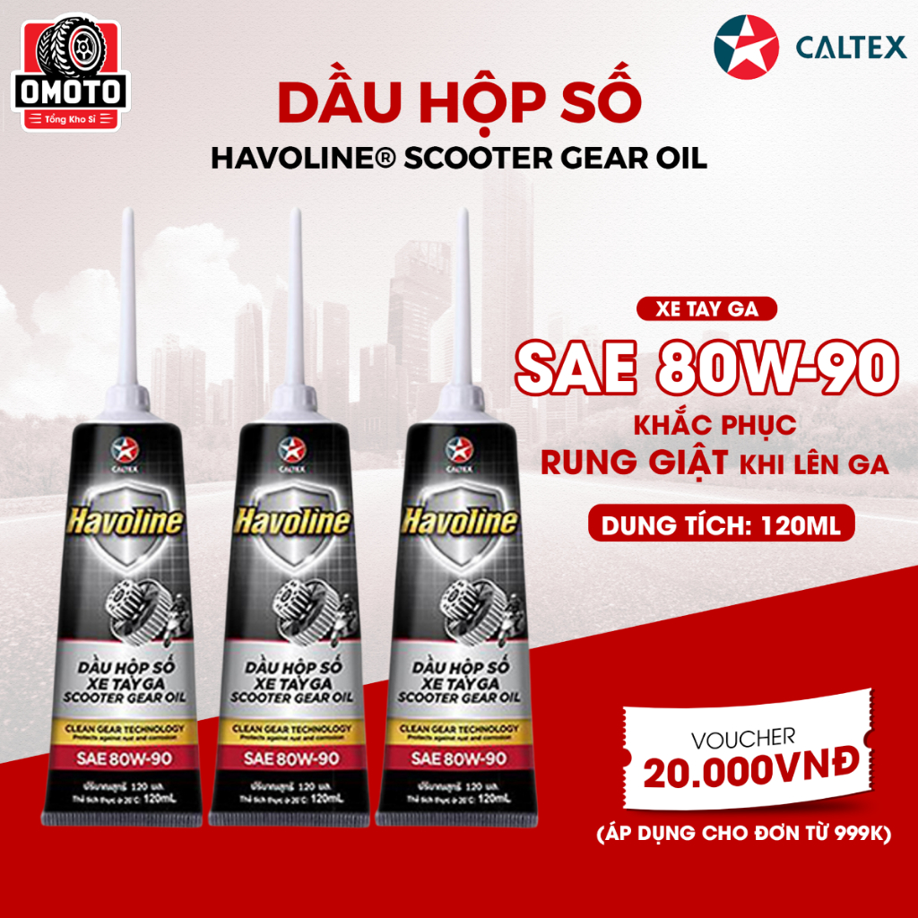 Dầu Nhớt Hộp Số CALTEX HAVOLINE, Nhớt láp 80W90 120ml, Dầu Hộp Số Havoline, Khắc Phục Rung Giật Khi 