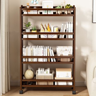 Kệ để đồ có bánh xe di động 3 tầng 4 tầng - Kệ sách trẻ em, Giá để sách báo tạp chí, Kệ để đồ decor phòng khách đẹp