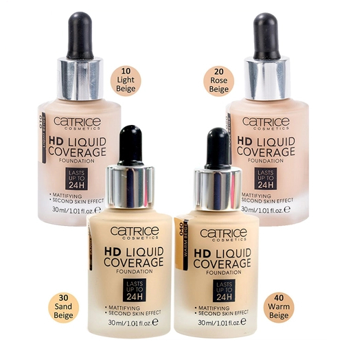 Kem nền Catrice HD Liquid Coverage Foundation che phủ tự nhiên tạo độ mịn màng cho da 30ml (mocnhi) | BigBuy360 - bigbuy360.vn