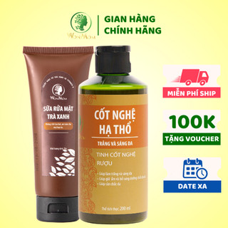 Combo 1 sữa rửa mặt hữu cơ + 1 cốt nghệ hạ thổ Wonmom