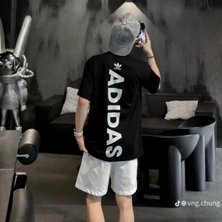 Áo Thun Nam Nữ Adidass Nam Nữ Cổ Tròn Tay Ngắn From Rộng Logo In Dọc Siêu nét Chất Vải Cotton 100% Cao Cấp Siêu Mát 2024