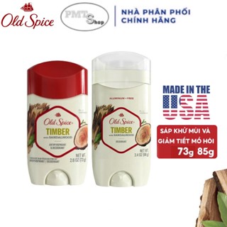 (NK Mỹ) Lăn khử mùi Old Spice TIMBER 85g sáp xanh / 73g sáp trắng Made in USA