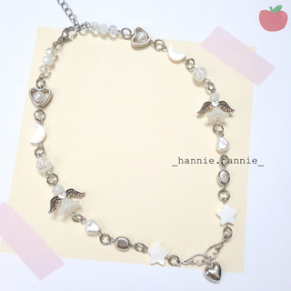 🧚🏻 LOVE & LIGHT 🧚🏻 - Set vòng cổ vòng tay mix trắng đen dành cho nam nữ cá tính khoá thép không gỉ