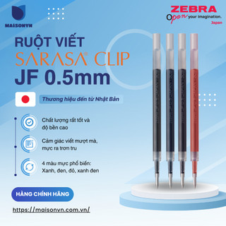 Ruột viết Sarasa clip JF 0.5mm - Zebra Nhật Bản [Chính hãng] - 1 cái