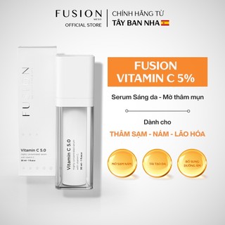 Vitamin c 5.0 fusion - tinh chất dưỡng trắng sáng da, mờ thâm sạm nám.
