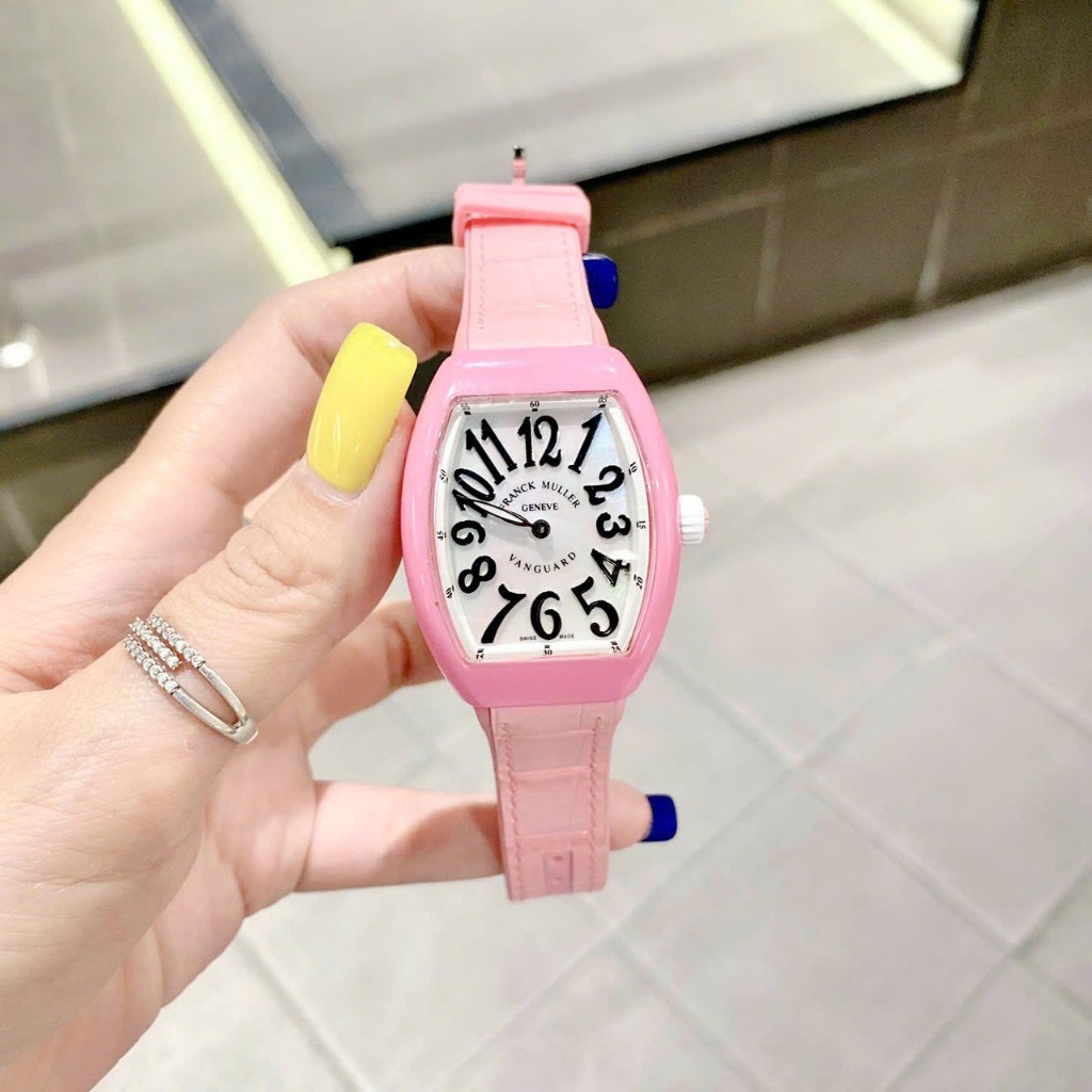 Đồng hồ đeo tay nữ dây silicon cao cấp chống nước Franck Muller ABF V32 size 32mm fullbox