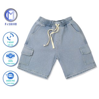 Quần short Nam túi hộp jean cao cấp M Fashion mặc nhà đi biển trẻ trung cá tính SN01